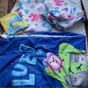 2000s Nickelodeon Blues Clues y2k TODDLER Bedding Fitted Flat comforter pc